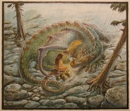 Jan Bosschaert - Dragon - commission - Illustration originale