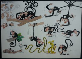 Marc Wasterlain - Le MARSUPILAMI / WASTERLAIN - Planche originale
