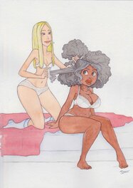 David Raphet - Kim et Nora - Original Illustration