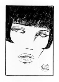 Guido Crepax - Portrait de valentina . - Illustration originale