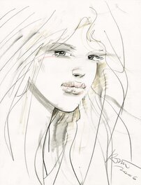 Grzegorz Rosinski - Portrait de femme - Illustration originale