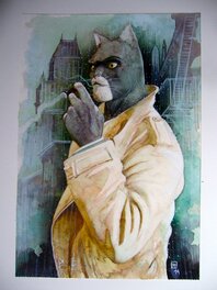 Fabrice Le Hénanff - Tribute to Blacksad 2 - Planche originale