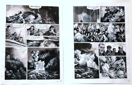 Hugues Micol - Terre DE FEU planches 59 & 60 - Planche originale