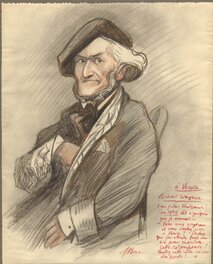 Ferdinand Bac - Caricature de Richard Wagner - Original Illustration