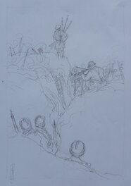 Notre mère la Guerre - Crayonné préparatoire - Musiciens