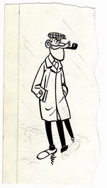 Illustration originale - Clifton inachevé - "Les Enquêtes du colonel Clifton".