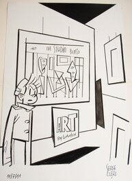 Serge Clerc - Spirou :the studio Picasso. 2011 - Illustration originale