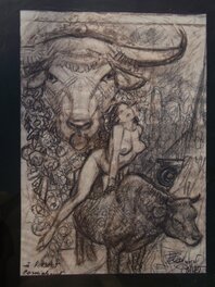 Raymond Poïvet - Pasiphaé et le Taureau blanc - Original art