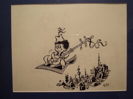 Kiko - Foufi n° 1 « Le Coffret magique », page de titre, 1968. - Illustration originale