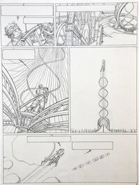 François Schuiten - Schuiten, Nogegon, planche 7 - Planche originale