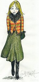 Fred Bernard - Lily love Peacock - Original Illustration
