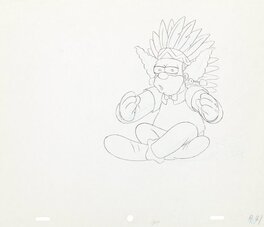 Matt Groening - The Simpsons Krusty The Clown Original Animation Art, 1991 - Illustration originale