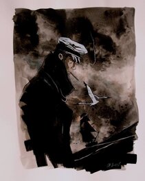 Christophe Chabouté - Hommage à corto - Illustration originale