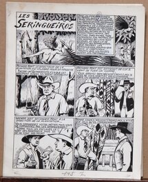 Raymond Cazanave - Los SERINGUEIROS - camera 34 # 20 - 1er Février 1950 - Planche originale