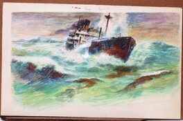 Dear Neville - Le "Langdale" dans la tempête - Original Illustration