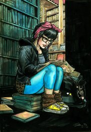 Ryan Kelly - Nancy à la bibliothèque - Comic Strip