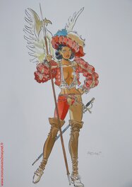 Félix Meynet - Soldat Renaissance - Illustration originale