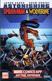 Couverture publiée, où l'on découvre que Spiderman possède le dernier ipad...