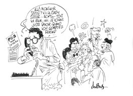 Frédéric du Bus - Bureau du PS - Original Illustration