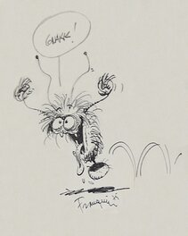 André Franquin - Survivant de l'époque des p'tits monstres 2 - Illustration originale