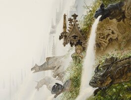 John Howe - John Howe, Rainstorm - Original Illustration