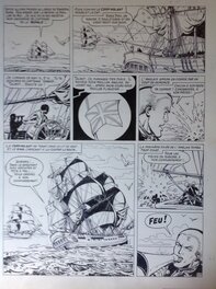 Christian Gaty - Barbe rouge - la guerre des pirates - Planche originale