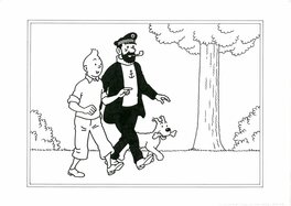 Studios Hergé - Tintin. Set de table - Illustration originale