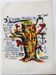 Blexbolex - L'arbre triste plonge ses racines... - Planche originale