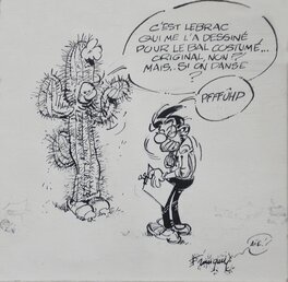 André Franquin - Oui,.....mais si on danse...?? - Illustration originale