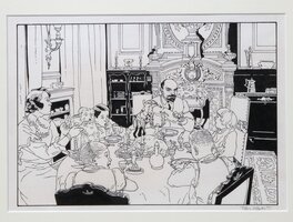 Ted Benoit - Le Dimanche, c'est toujours repas en famille !! j'y tiens beaucoup ... - Original Illustration