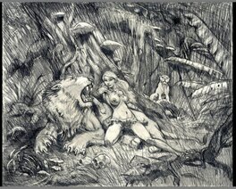 Régis Moulun - Lionnes - Illustration originale