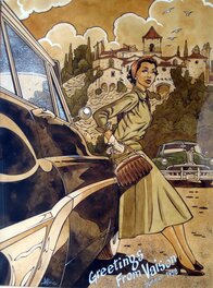 Jean-Claude Cassini - Greetings from Vaison 1952 - Illustration originale