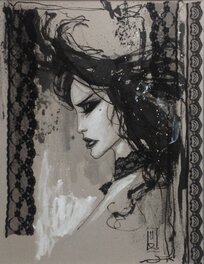 Olivier Ledroit - Belle de nuit - Illustration originale