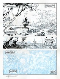 Mohamed Aouamri - La quête de l'oiseau du temps - T06 - Planche 10 - Encrage abandonné - Comic Strip