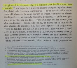 Dans "Lignes de vie" de Philippe Goddin , évocation de la dite carte de vacances dans le Valais