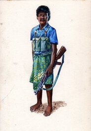 Pierre Le Goff - Tigre tamoul - Illustration parue dans un hors-série de Libération - Illustration originale