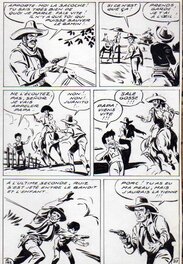 André Oulié - L'homme traqué, l'attaque des Apaches - Zorro n°122 pl. 37, SFPI - Planche originale