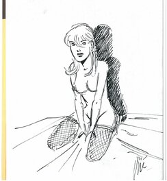 André Taymans - Pin-Up signée Jijé - Original art