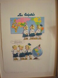 Nicole Lambert - Les triplets - Illustration originale