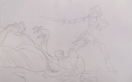 Herval - Red Sonja - Illustration originale