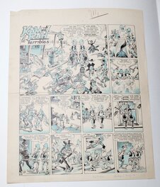 Eugène Gire - Les jumeaux Vaillants - Kam et Rah les terribles ... novembre 1962 - Planche originale