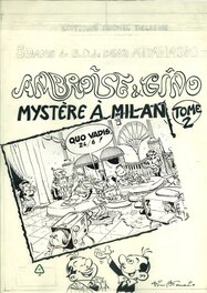 Couverture originale - Dino Attanasio - Ambroise et Gino - Mystère à Milan