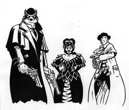 Inspector LeBrock, Billie and the Pinkerton agent Inspector LeBrock, Billie and the Pinkerton agent