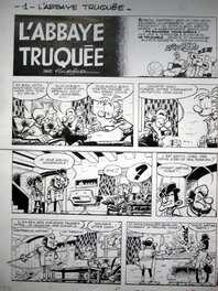 Jean-Claude Fournier - Spirou et Fantasio L'abbaye truquée - Planche originale