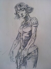 Lionel Marty - Cyborg girl - Original Illustration