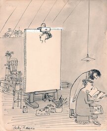 André François - Dans l'Atelier - Original Illustration