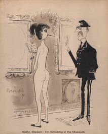 Ronald Searle - Sorry, Madam... - Illustration originale