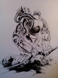 Lionel Marty - Robot 4 - Illustration originale