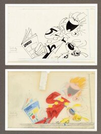 L'illustration avec son calque d'indications de couleurs. L'illustration avec son calque d'indications de couleurs.