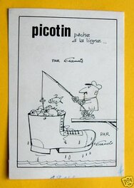 Francis - L'Homme du Château, « Picotin pêche à la ligne », 1973. - Original Cover